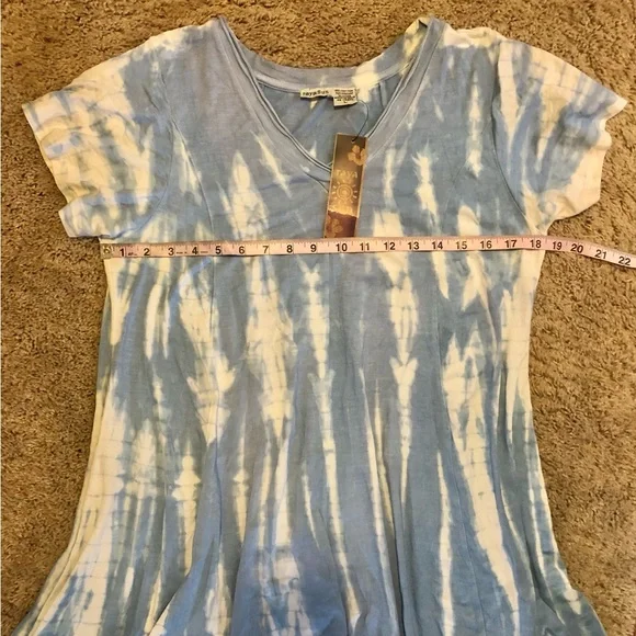Rays Sun Tie-Dye V-Neck Women's Dress L New - Picture 8 of 12